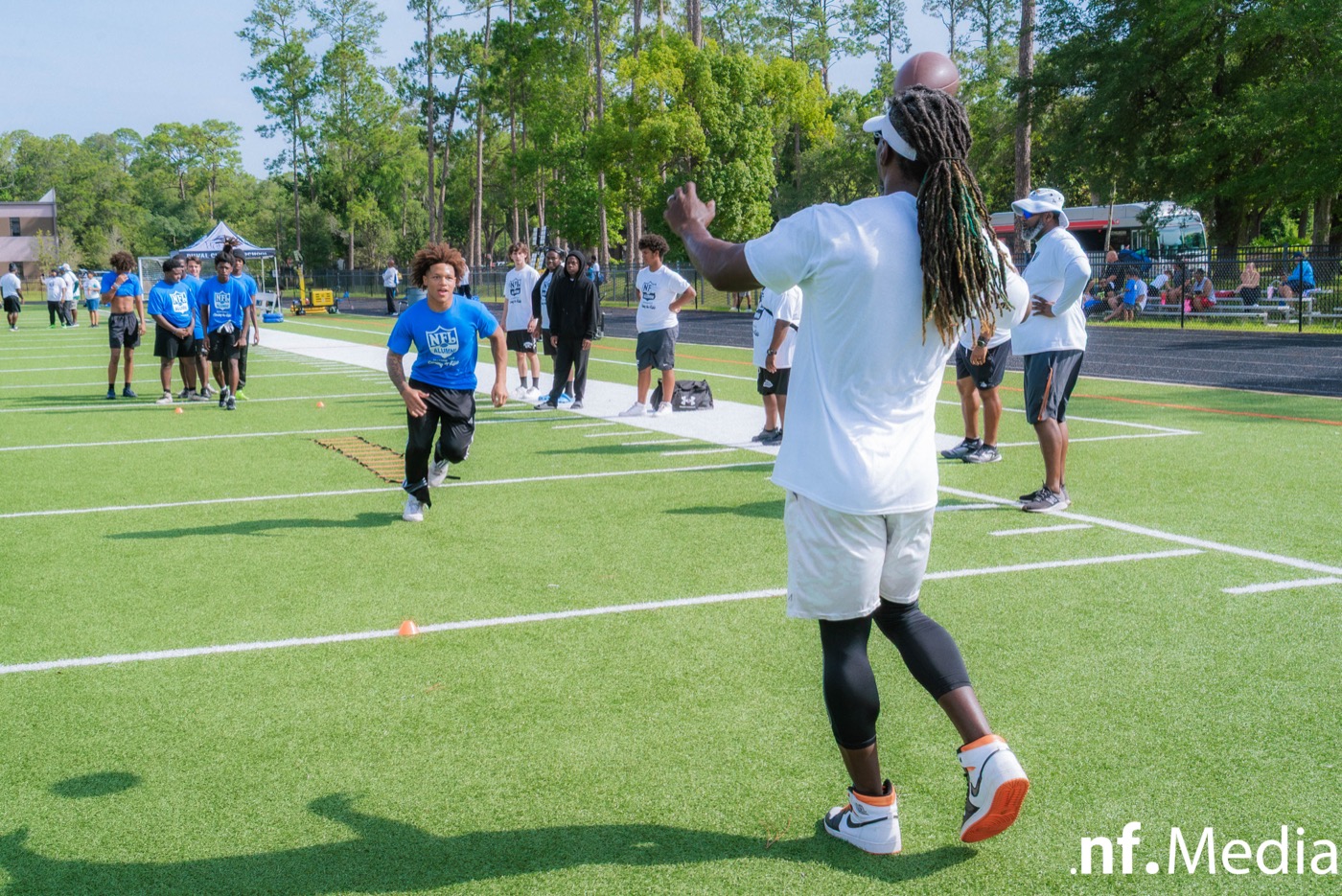 NFL Legend coaching youth